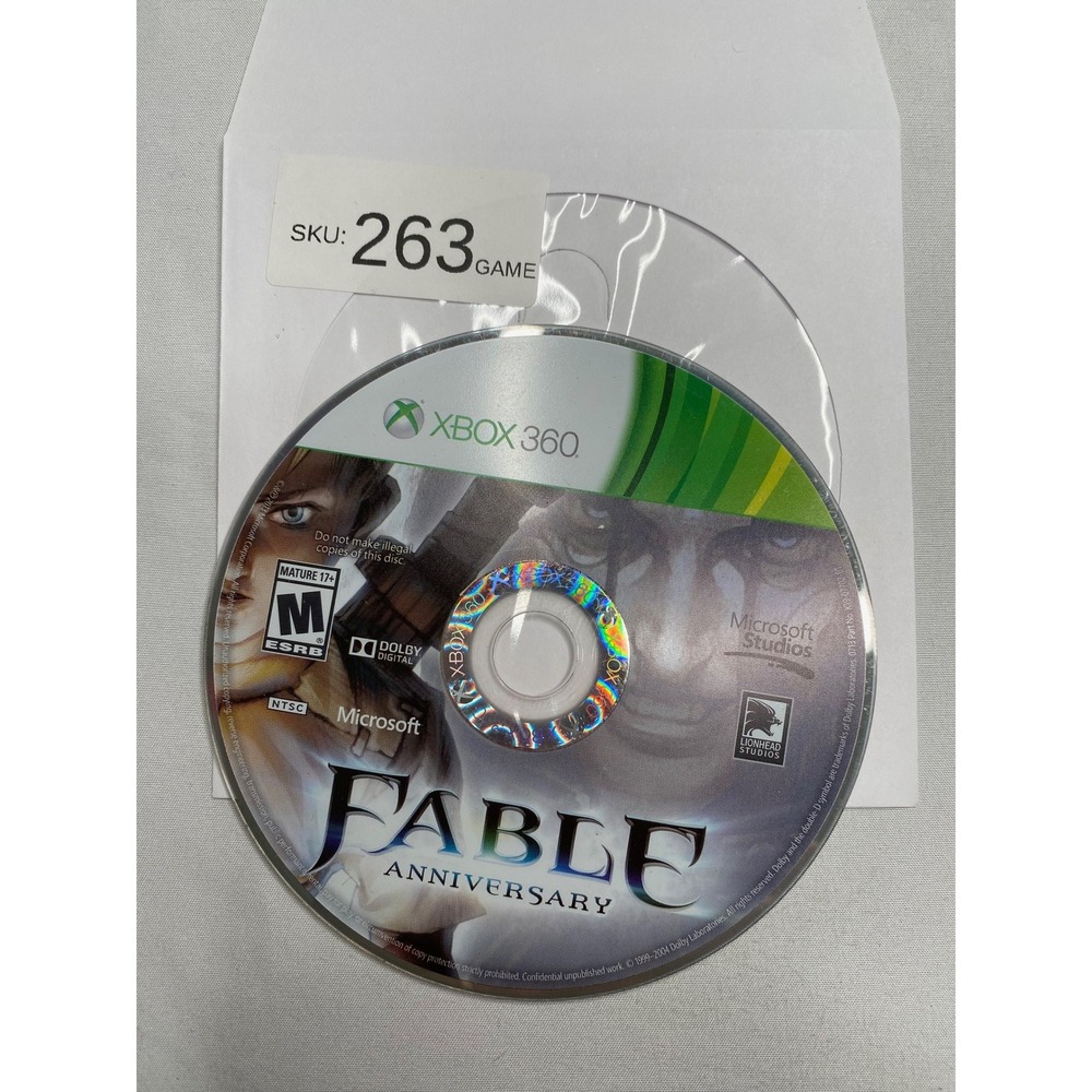 Fable Anniversary Microsoft Xbox 360 Game Disc Only